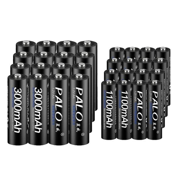 Genopladelige batterier, NiMH, smart oplader,16AA og 16AAA