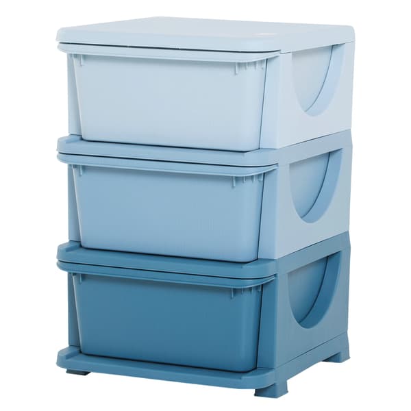 Förvaringsstorn, 3 Lådor, Säker Design,Blå