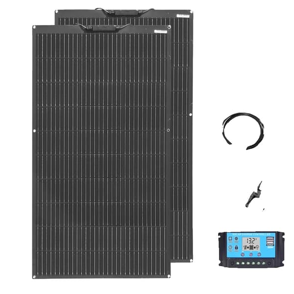 Solpanel, 100W Fleksibel, Vandtæt,12V24V200W solarkit
