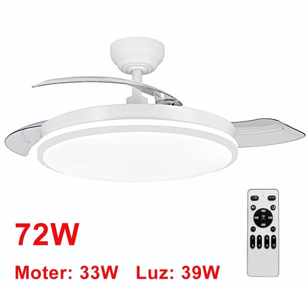 Loftventilator, Fjernbetjening, LED Lys,D