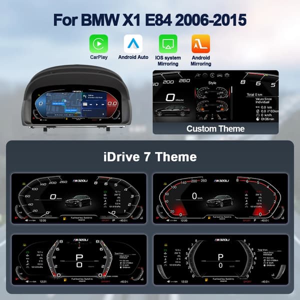 Digitalt Instrument Cluster, Trådløs CarPlay, Android Auto Kompatibilitet,E84 Carplay version