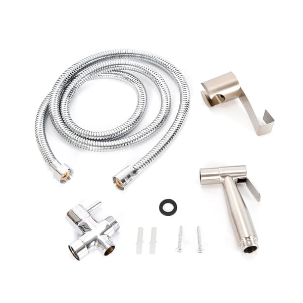 Bidet Sprayer Kit, Holdbart Rustfrit Stål, Multi-Brug til Rengøring,Sølv