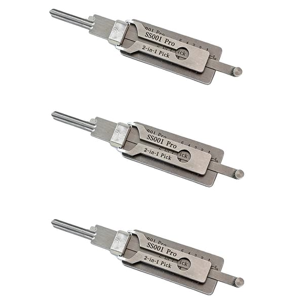 Nøgledecoder Værktøj, Bærbart Design, Rustfrit Stål Konstruktion,3pcs