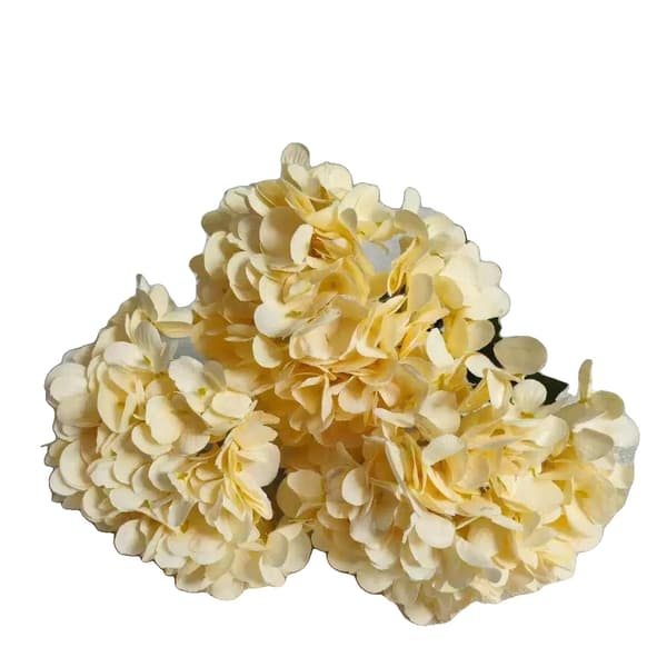 Tekokukat, Hortensia Kimppu, Sisustus,Samppanja-3PCS