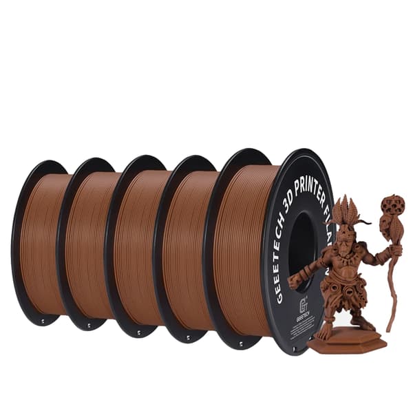 PLA Filament, Mat Finish, Let at Udskrive,Matte Brun