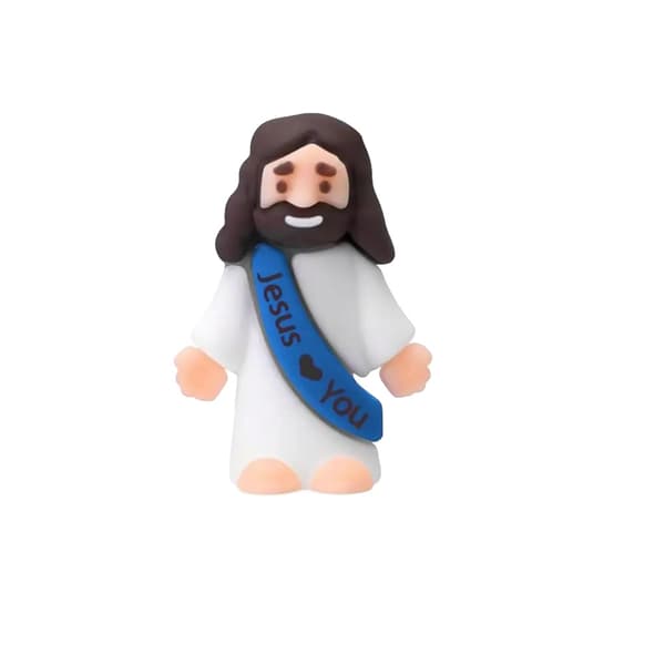 Jesusfigurer, tecknad design, idealisk för påskfirande,Blå
