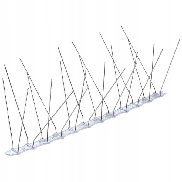 Fuglespidser, Rustfrit Stål, 24 cm Længde, 9 Stykker, 3 Meter Total Dækning, 72 Tråde pr. Meter