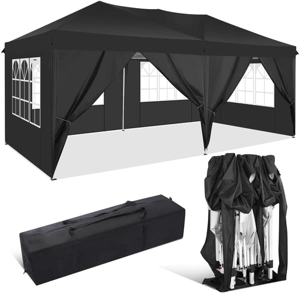 Gazebo, vedenpitävä kangas, UV-suoja,Musta