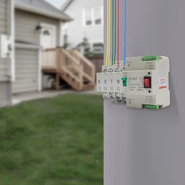Strømafbryder, Automatisk Skift, Skinneinstallation,220 V, Grå