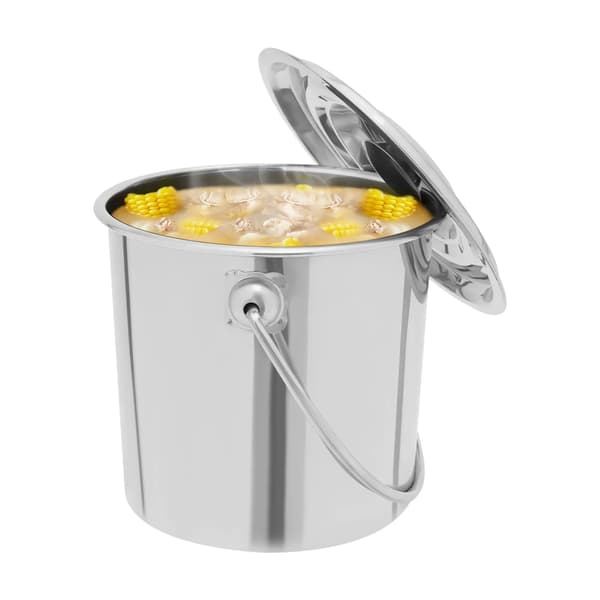 Hink, Rostfritt Stål, 6 Liters Kapacitet,Silver