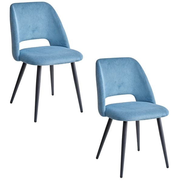 Matstol, Kordflorsmaterial, Metallram,2st Blå