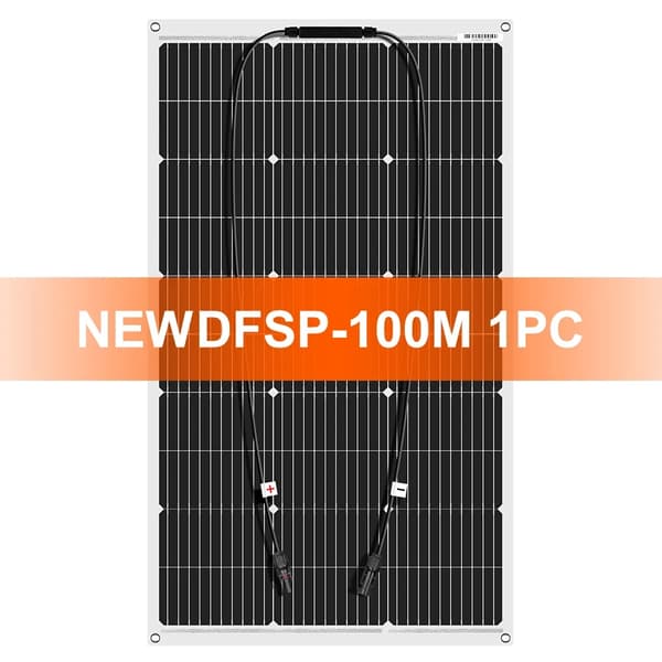 Solpanel, Flexibel Design, Bärbar och Lättviktig,100W 1PC