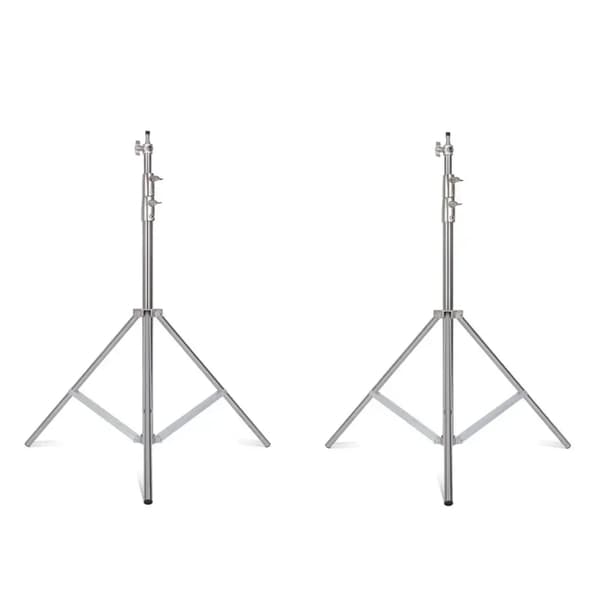 Stativ, Rostfritt Stål, Justerbar Höjd,2st Silver Stativ
