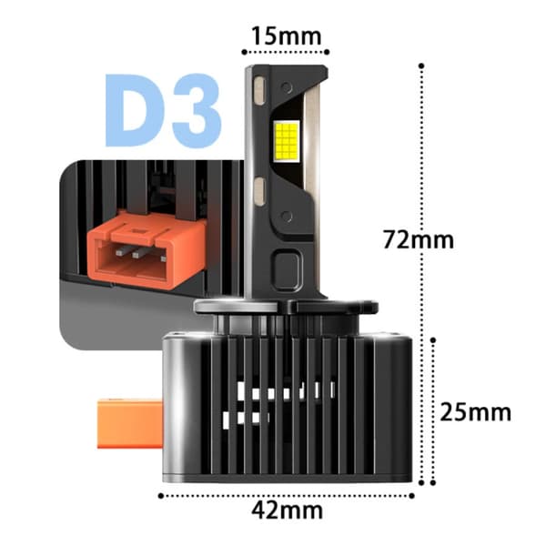 LED Hovedlyspærer, 80W Effekt, 8000LM Lysstyrke,D3S D3R