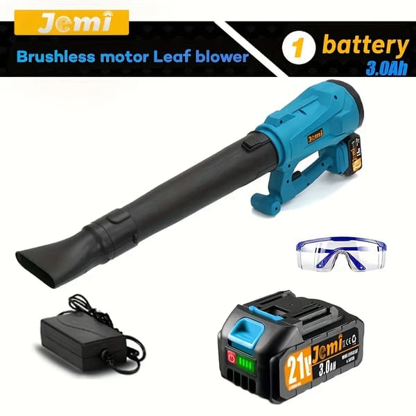 Lövblås, 420 CFM Luftvolym, 6 Hastighetsinställningar, 1x Batteri