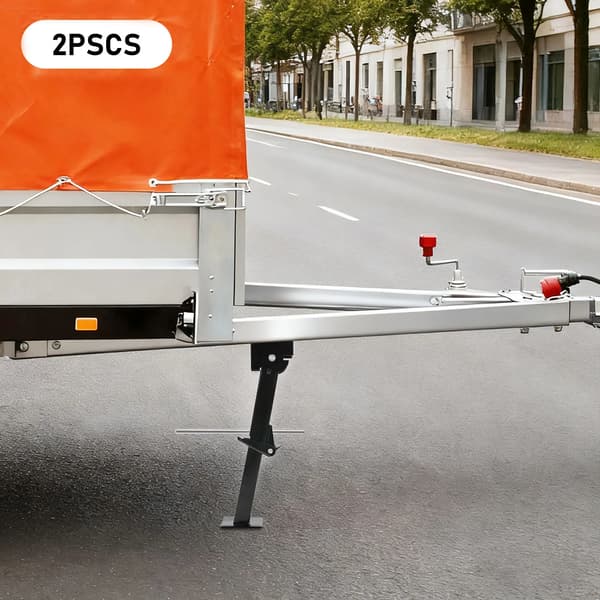 Trailer Stabilizer Jack, Justerbar Højde, Holdbart Kulstofstål,Sort
