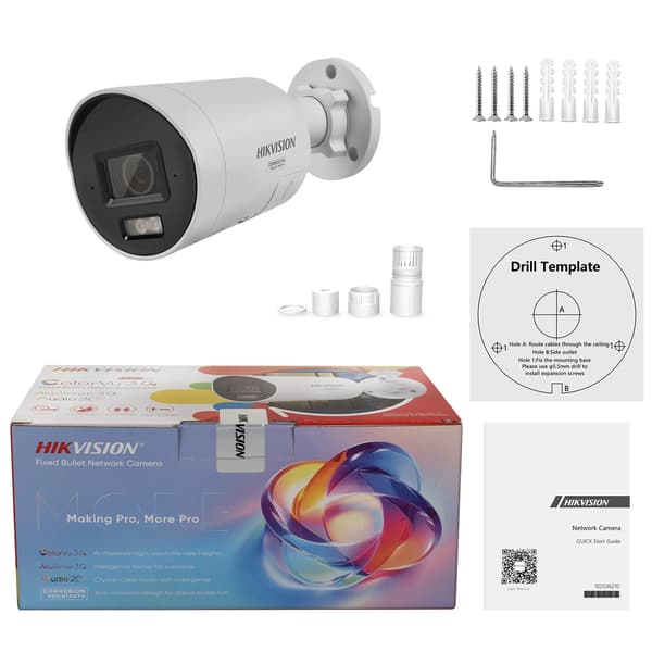 IP Kamera, 8MP, To-Vejs Lyd,8MP, 2.8mm