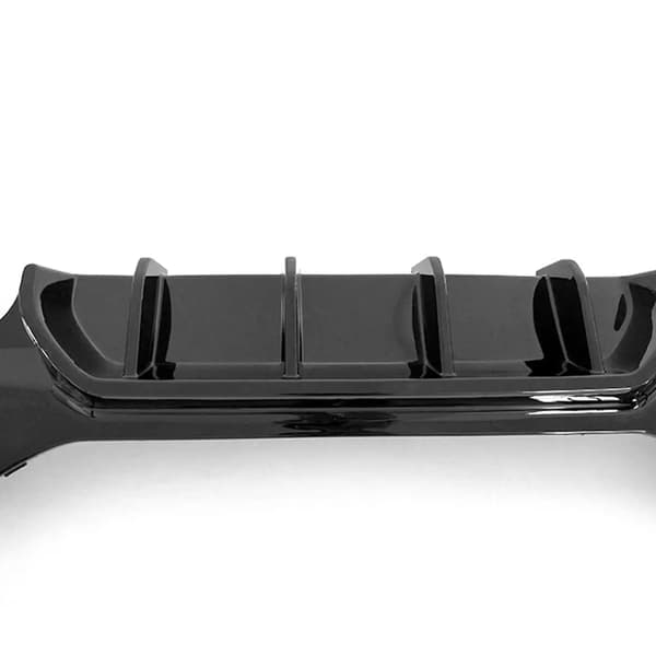 Bageste kofanger diffuser lip, aerodynamisk design, nem installation,sort