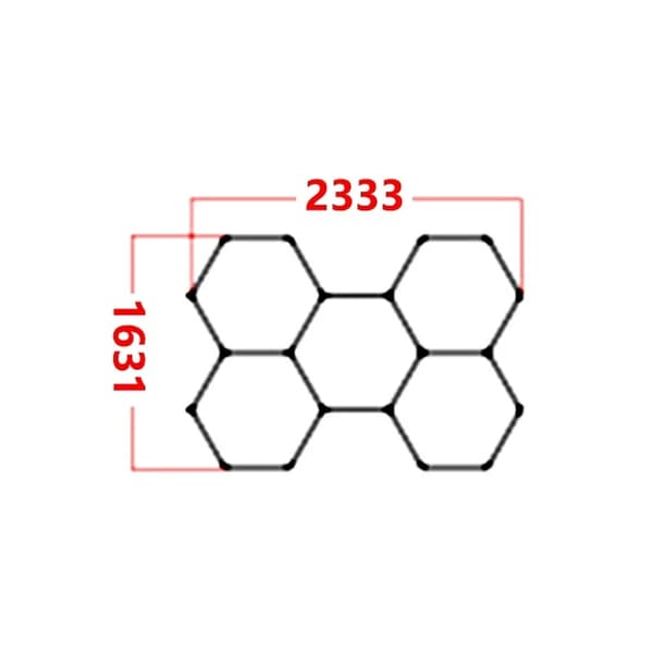 Garage Lys, Hexagonal Design, Justerbar Strålevinkel,5-Hul, Nej-a
