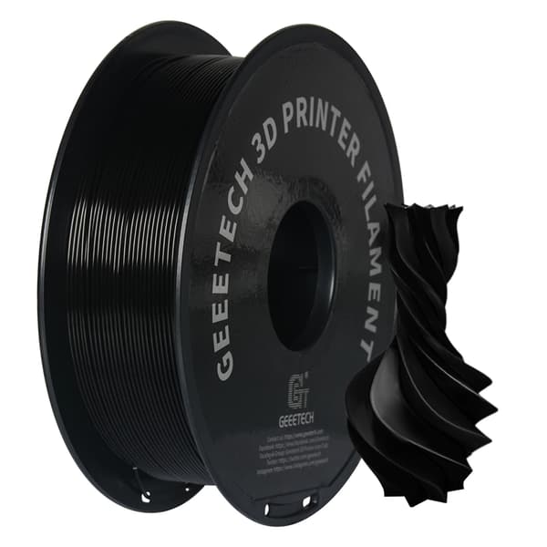 3D-printer filament, PETG-material, 1 kg spole,sort
