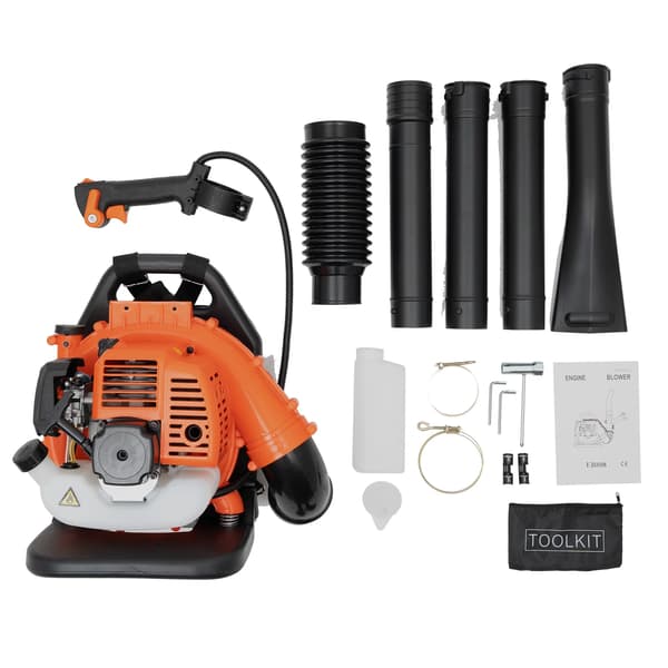 Ryggsäck Blåsmaskin, 42,7CC Motorvolym, 1250W Effekt, 70m/s Luftflöde, 1,2L Bränsletankkapacitet, 1,71m Rörlängd