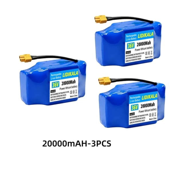 Lithium Ion Batteripakke, 20000mAh Kapacitet, Smart BMS Beskyttelse,20000mAH-3PCS