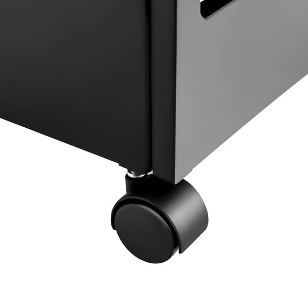 Salonvogn, 5-lags opbevaring, rullende design,sort