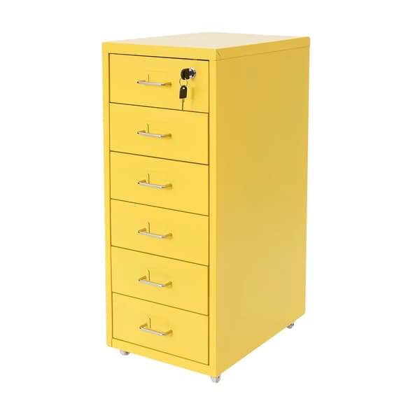 Arkivskåp, Låsbart Design, Robust Konstruktion,GUL