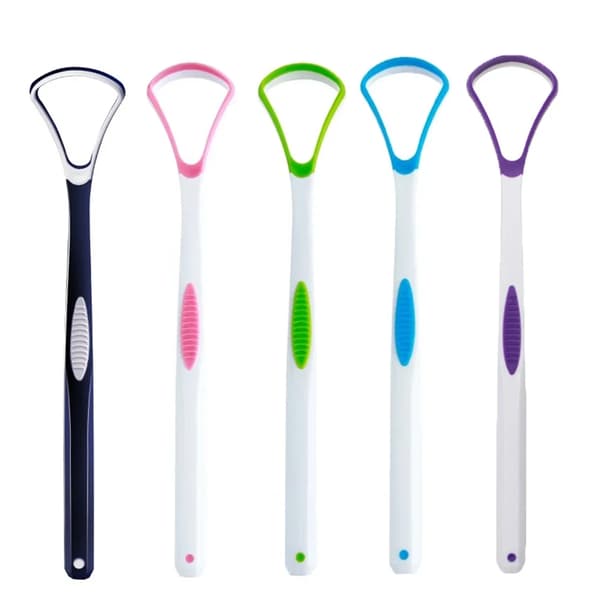 Tunge Skraper, Blød Silikone Hoved, Ergonomisk Design,Kombination, 5stk