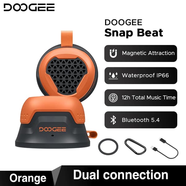 Bluetooth-högtalare, vattentät design, lång batteritid, SNAPBEAT ORANGE