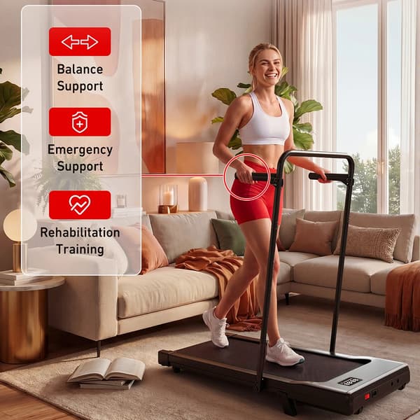 Løbebånd, Sammenklappeligt Design, Bluetooth Forbindelse,Sort