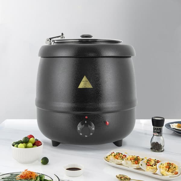 Suppevarmer, 10L kapacitet, temperaturkontrol,sort