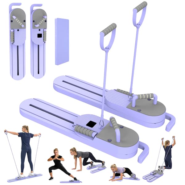 Pilatesbräda, Multifunktionell Design, Helkroppstränare,Lila