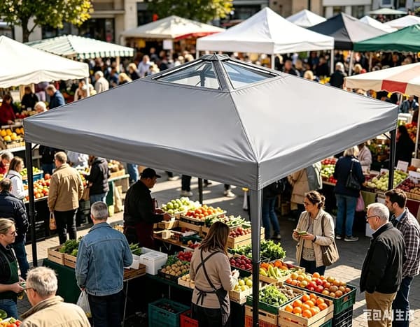 Gazebo Telt, Vandtæt Kappe, Værktøjsfri Opsætning,Grå