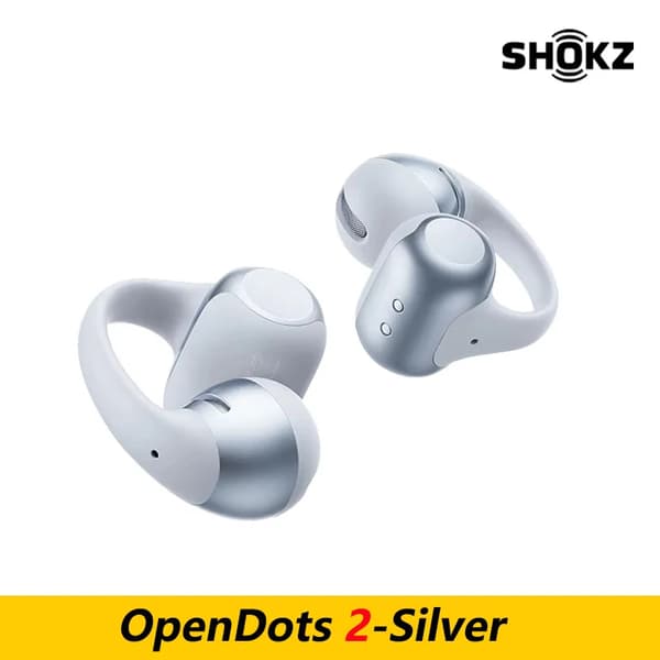 Øreklips hovedtelefoner, Bluetooth, sikker pasform,OpenDots 2-Sølv