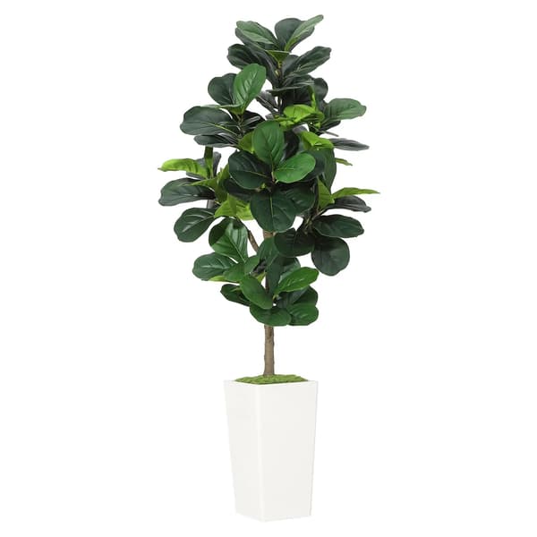 Fiddle Leaf Fig Träd, Realistisk Konstväxt, Inomhusdekoration,180cm