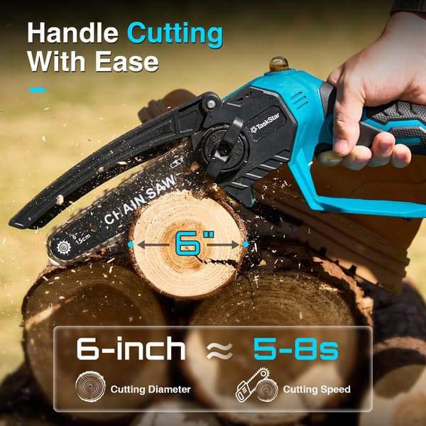 Elektrisk Sav, Trådløs Drift, Ergonomisk Design,med 2-batteri 2.0AH, EU