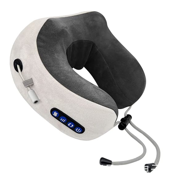Nackmassagerare, Ergonomisk U-formad Design, Terapeutisk Värmefunktion,GRÅ