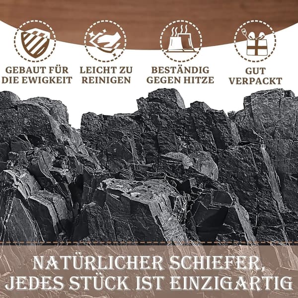 Serveringspaneler, Naturskiffer, Mångsidig Design,6PCs 25x15cm
