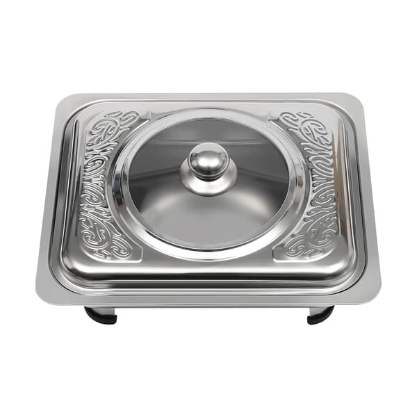 Buffetbakke, Rustfrit Stål, Elegant Design,4 Stk