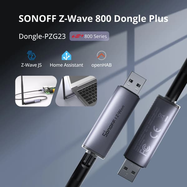 Z-Wave USB Dongle, Lång räckvidd, Förbättrade säkerhetsfunktioner,Dongle-PZG23
