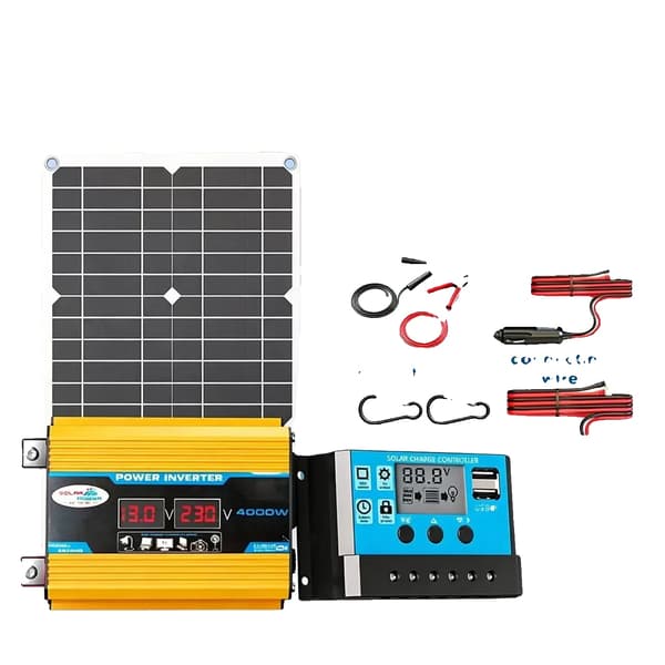 Solkit, Flexibelt panel, Ren sinusvågsomvandlare,Gula 220V-kit