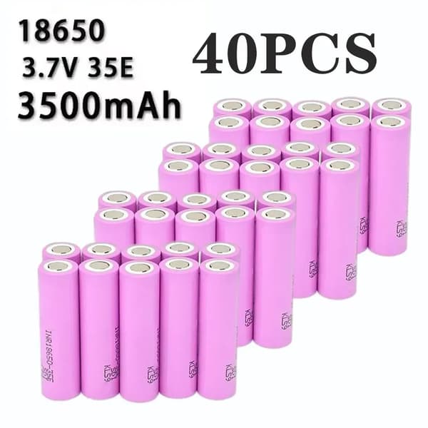 Lithiumbatteri, 3500mAh kapacitet, CE-certificeret,3.7 V-a, 40PCS