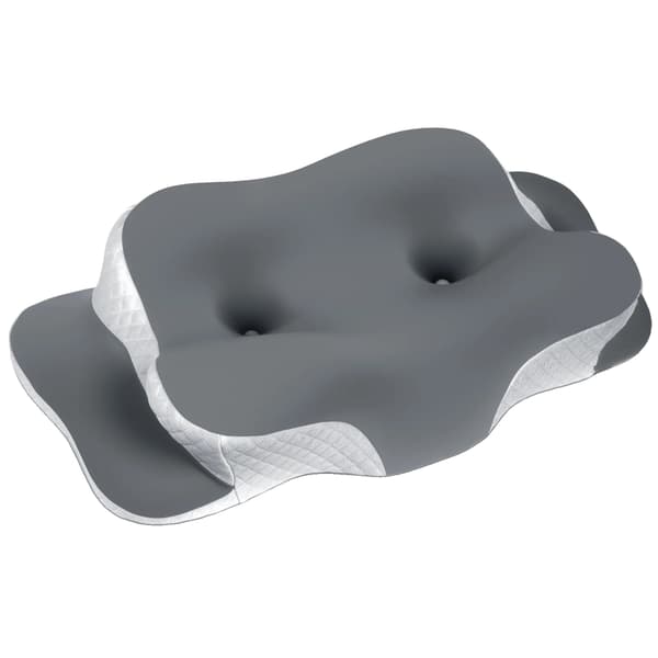 Nackkudde, Ergonomisk Design, Andningsbart Fodral,MÖRKT GRÅ