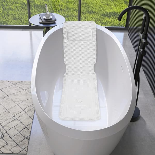 Badekar Mat, Ergonomisk Pude, Åndbart Design,HVID