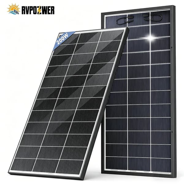 Solpanel, Bifacial Teknik, Hög Effektivitet,200W 1Pcs