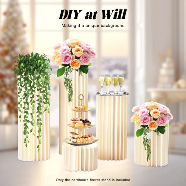 Blomsterstand, Holdbart Materiale, Elegant Design,Mælkehvid