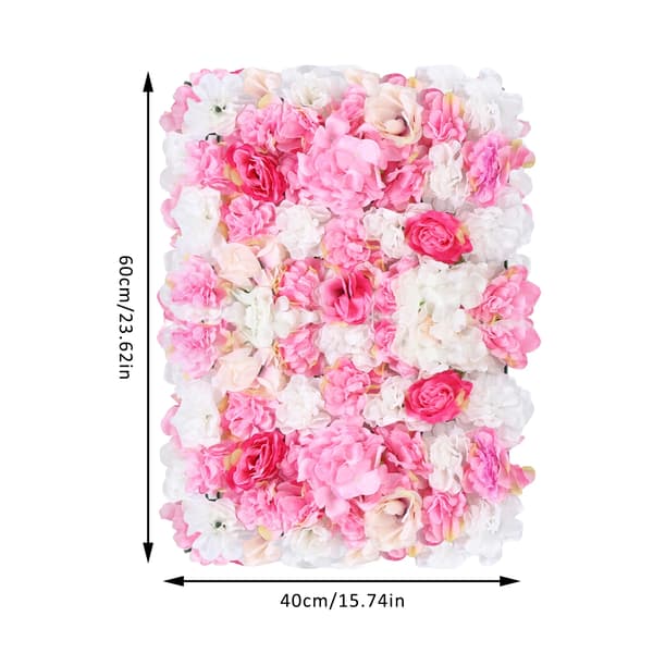 Blomvägg, Hållbar Utomhuspanel, Mångsidig Dekoration,Rosa