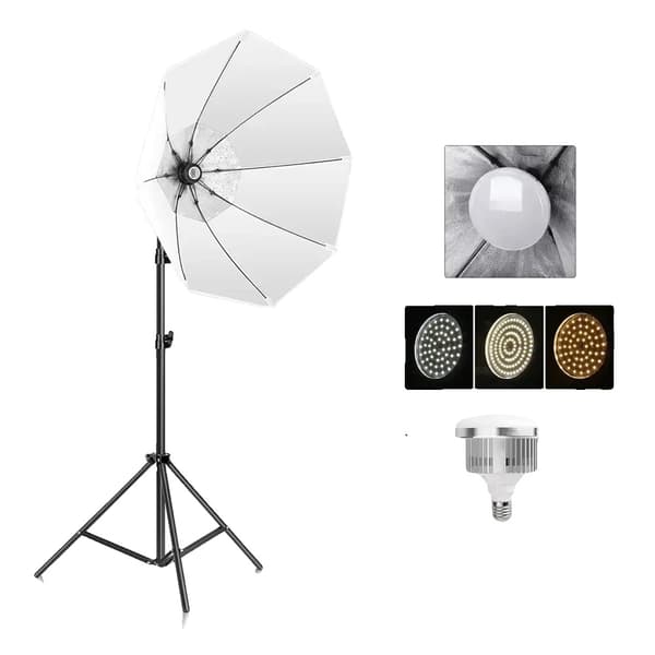 Fotografi Softbox Sæt, Justerbart Lys, Holdbar Stativ,70W UFO pære
