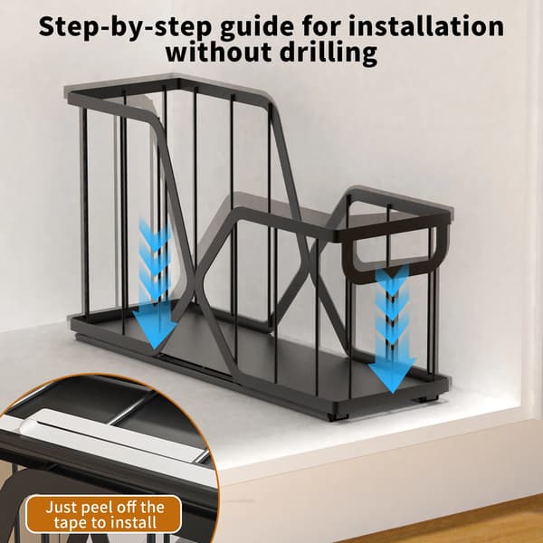Narrow Pull-Out Organizer, Dubbel-Lager Design, Enkel Installation,ett set